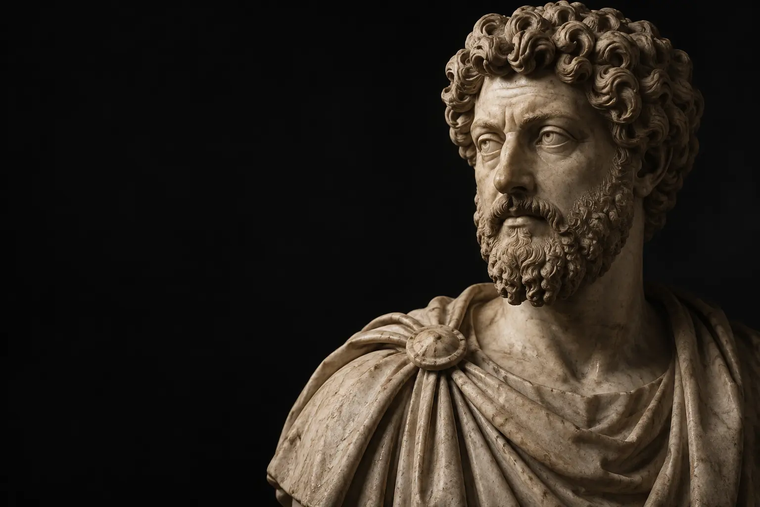 Künstlerische Darstellung einer Büste von Marcus Aurelius